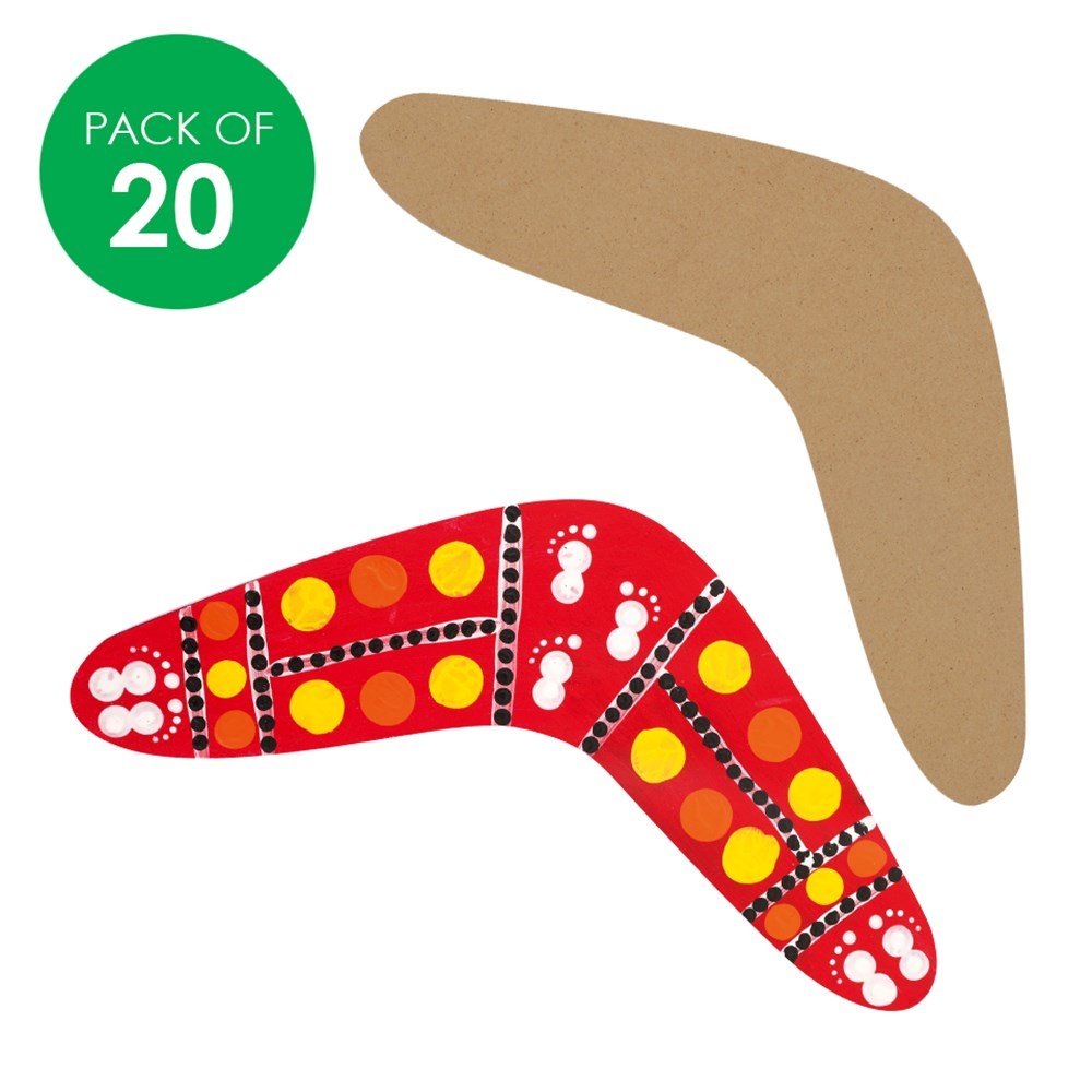 Wooden Boomerangs Pack of 20 - Senior Style