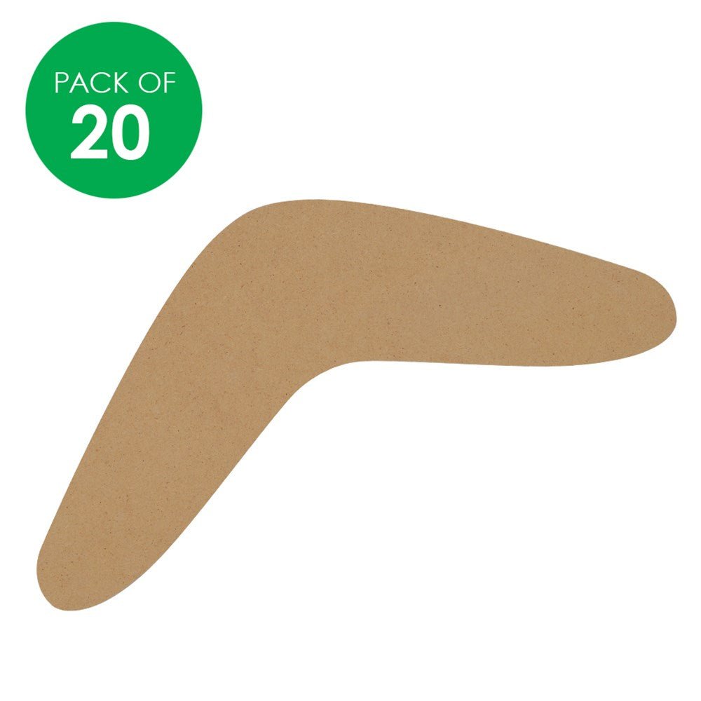 Wooden Boomerangs Pack of 20 - Senior Style