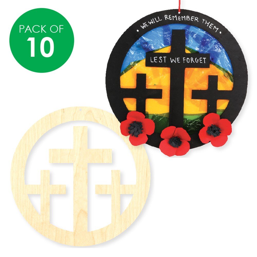 Wooden Cross Wreaths - Pack of 10 - Senior Style