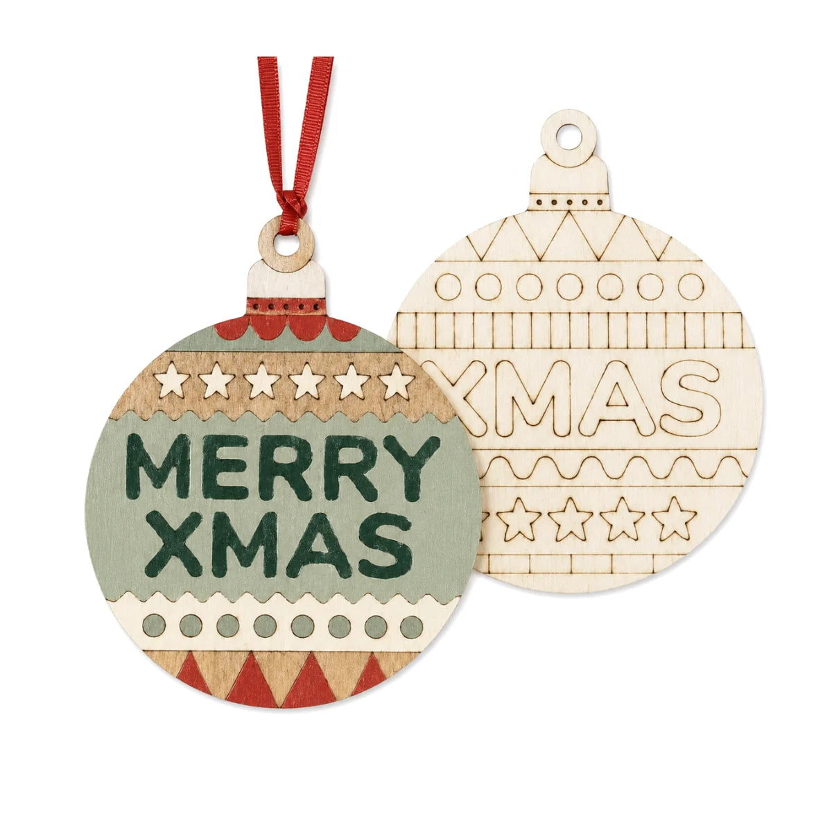 Wooden Christmas Baubles