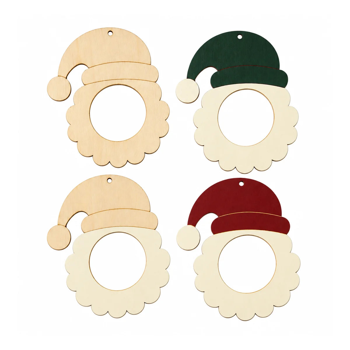 Wooden Santa Face Frames