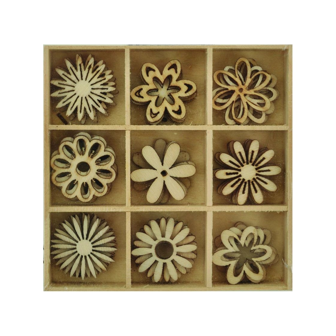 Wooden Shapes Flower 45 Pieces - Senior Style