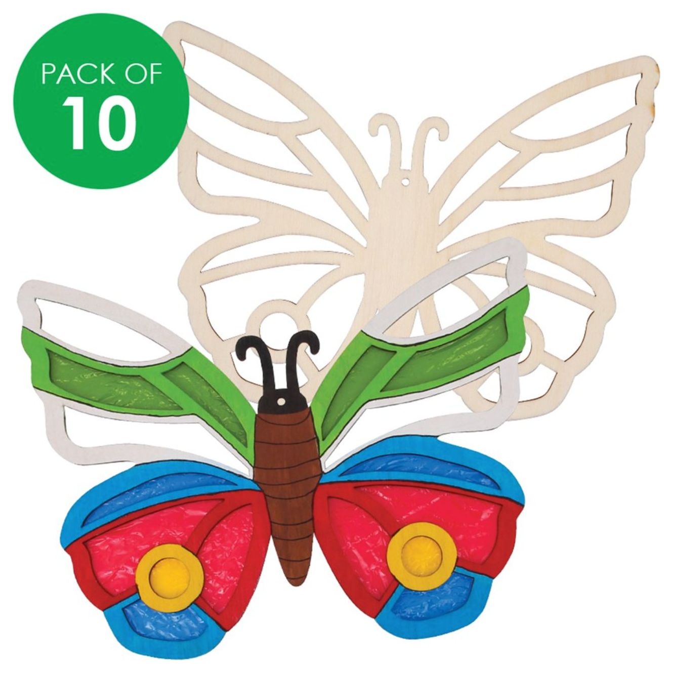 Wooden Sun Catcher Frames - Butterfly - Pack of 10 - Senior Style
