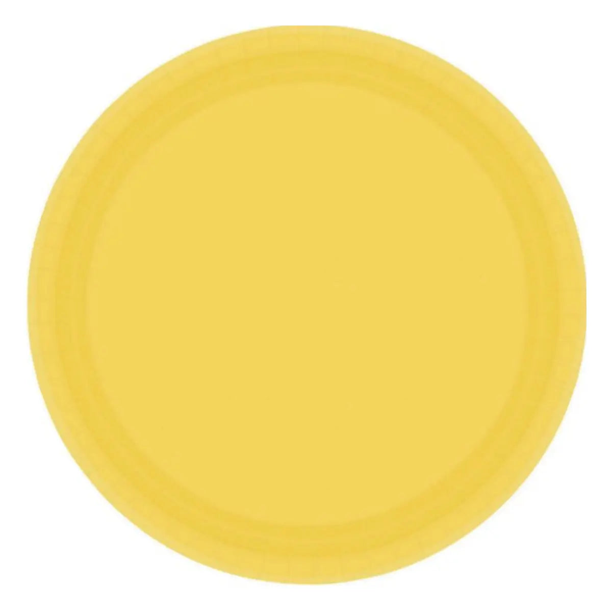 Paper Plates 23cm Round Sunshine Yellow 20 Pack