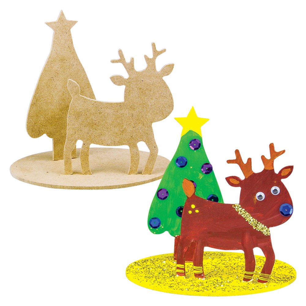 Reindeer Christmas Diorama Pack of 10