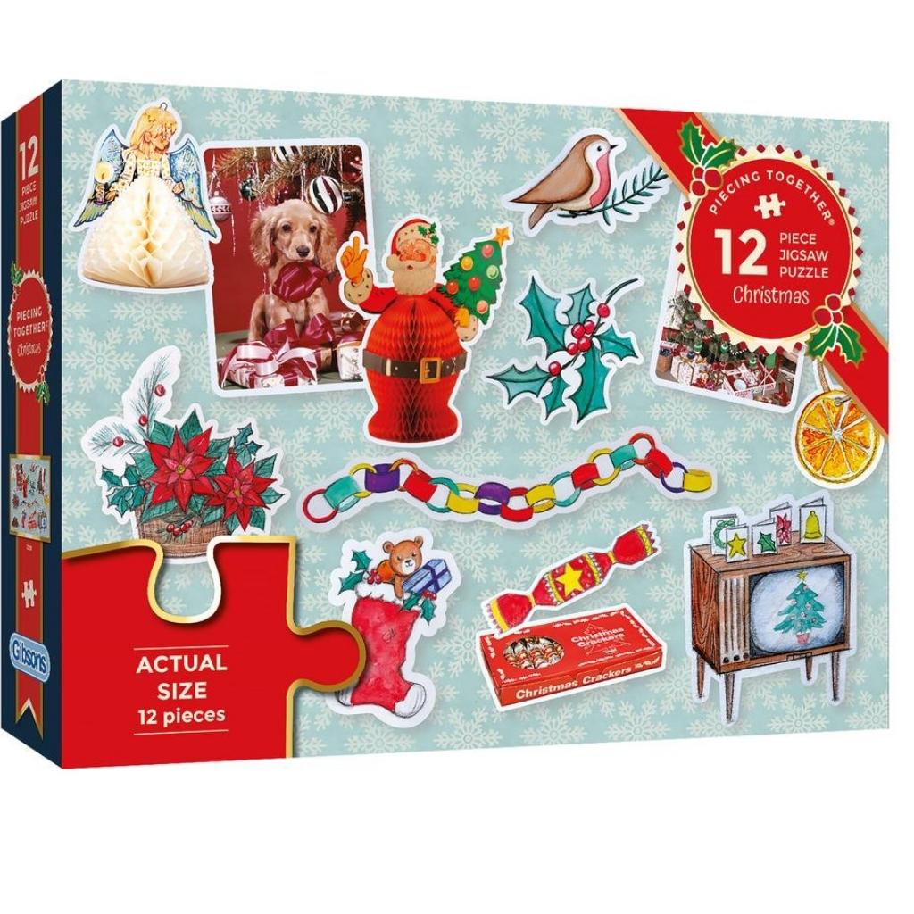 Piecing Together Christmas 12 Piece Puzzle