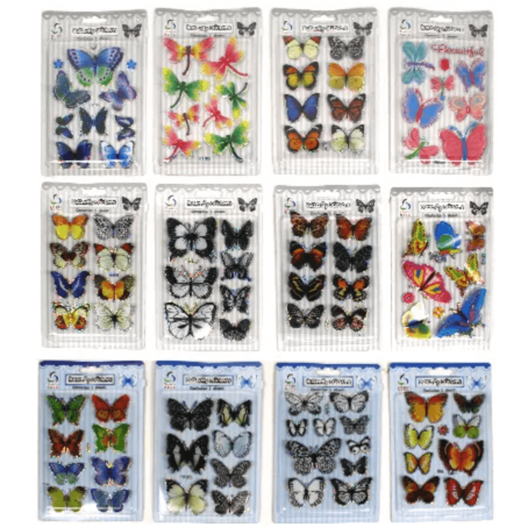 3D Butterfly Stickers