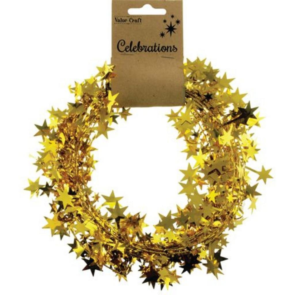 Christmas Garlands Large Stars 7m Various Colours