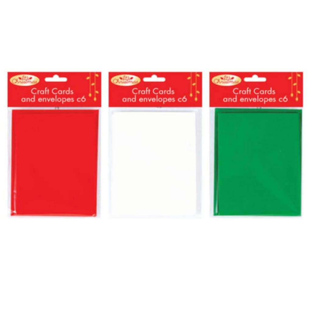 Coloured Blank Christmas Cards &amp; Envelopes