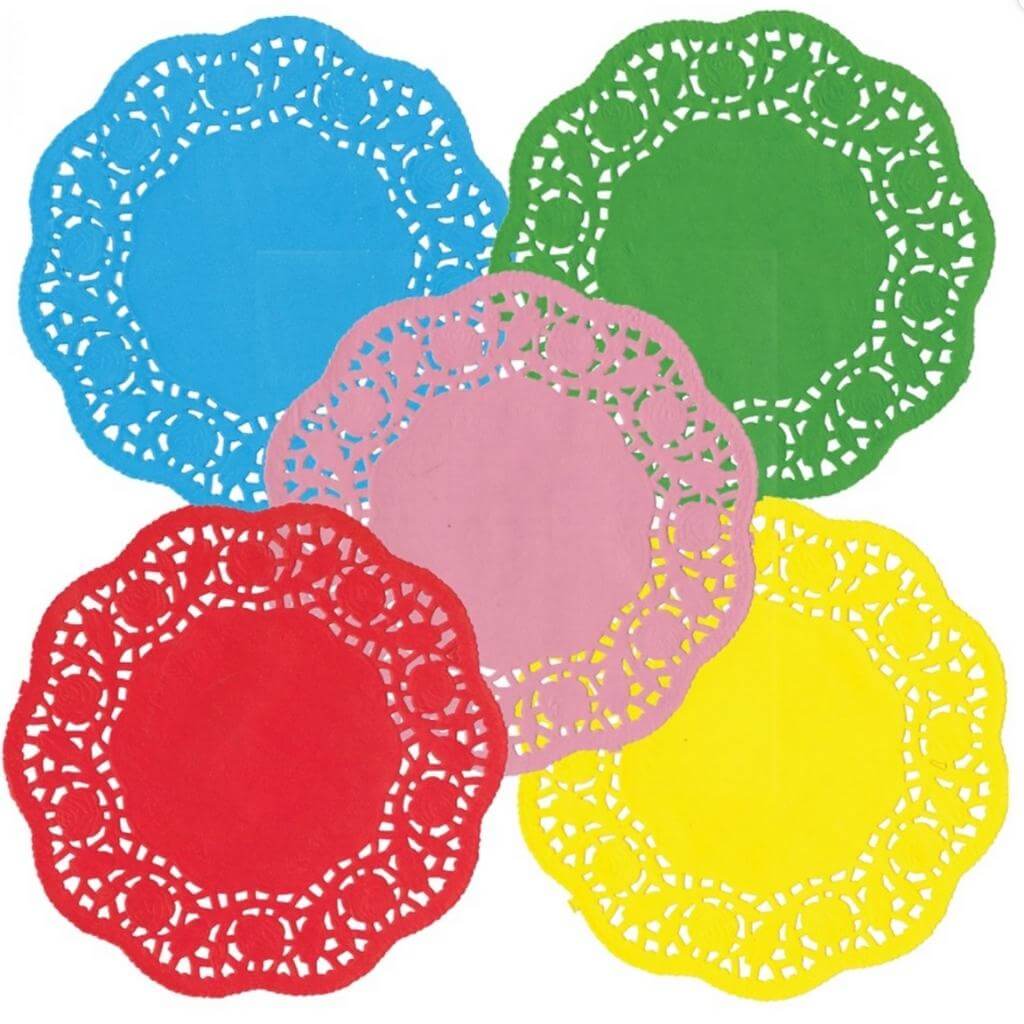 Coloured Doilies 120 Pack