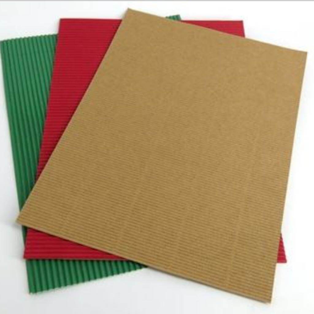 Corrugated Christmas Card 12 Sheets