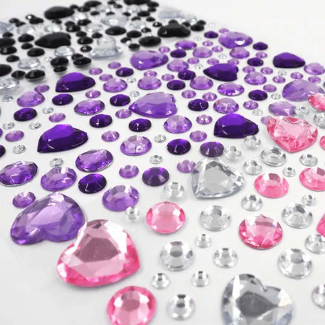 Craft Rhinestone Hearts Black/Silver