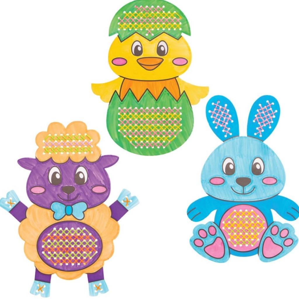 Easter Colour-in Cross Stitch Kits Pack of 5