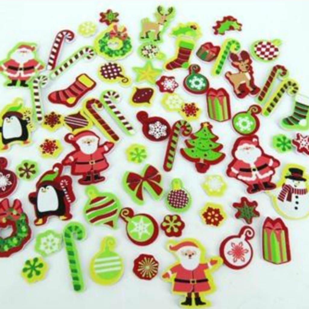 Foam Stickers Christmas 92 Pieces