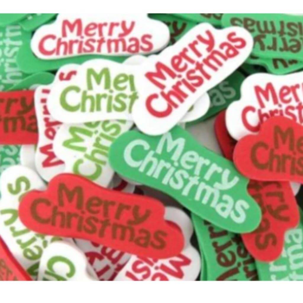 Foam Stickers Merry Christmas 80 Pieces