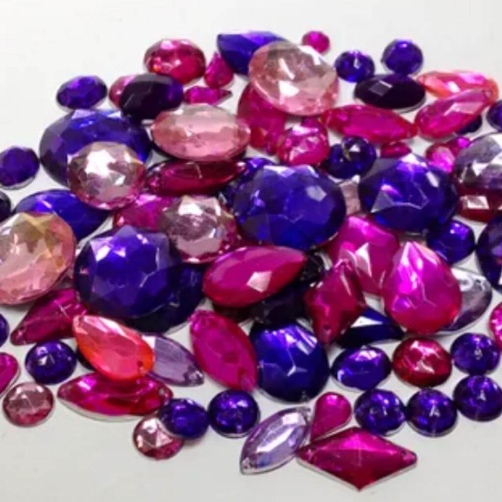 Gemstone Box Mixed Pink and Purple 100g