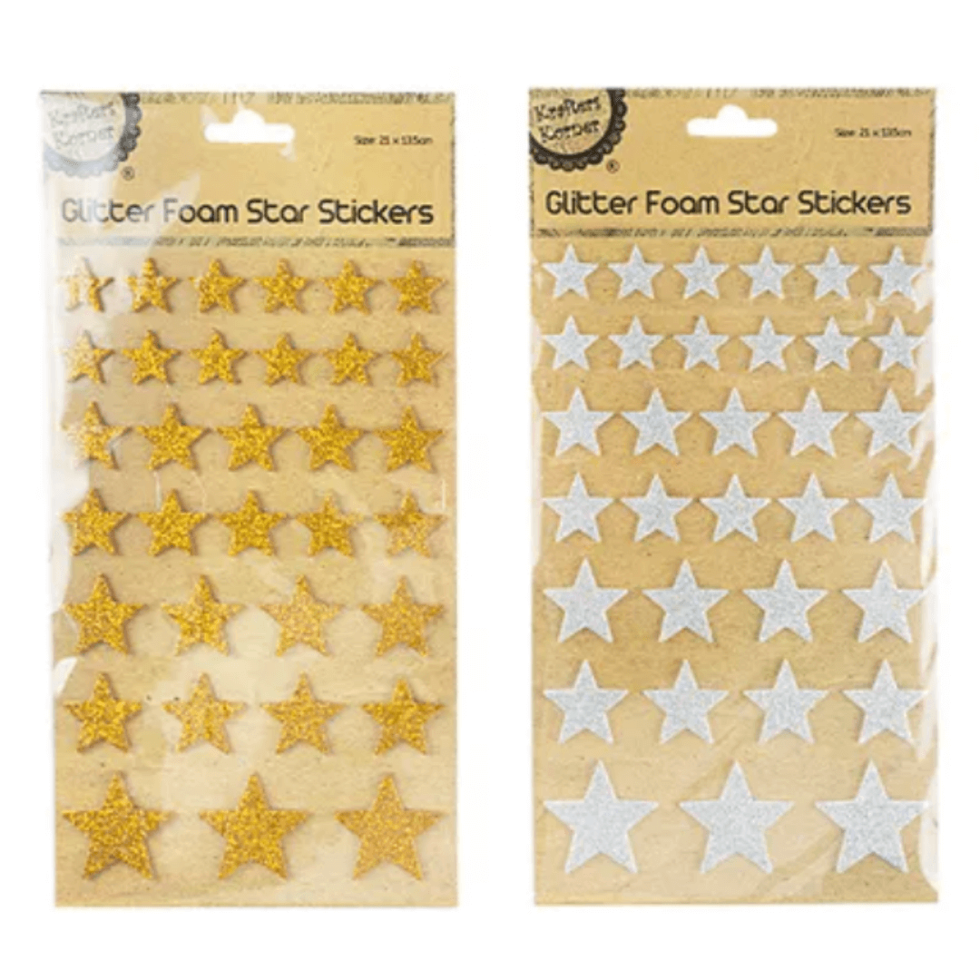 Glitter Foam Stickers Stars