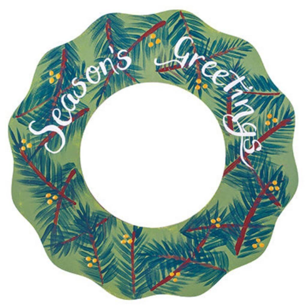 Green Wooden Wreath Pack of 10