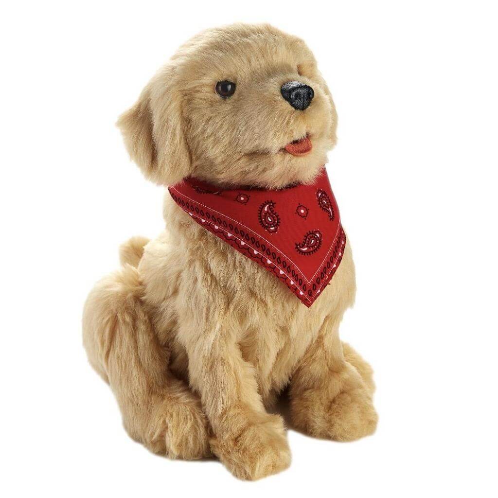 Lifelike golden coat toy