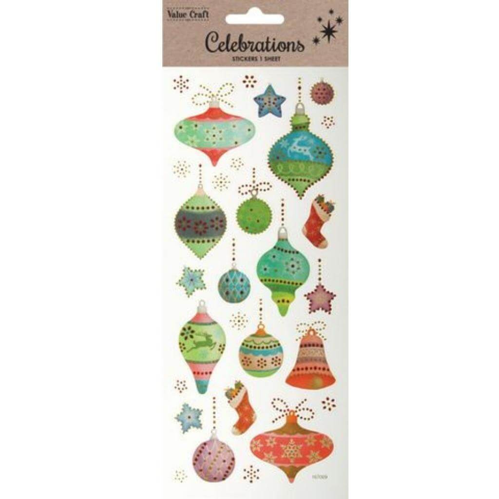 Luxury Christmas Stickers Christmas Baubles
