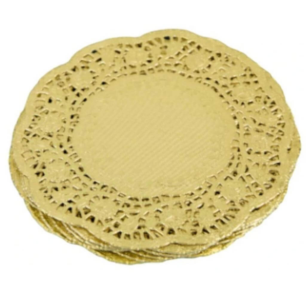 Paper Doilies Gold 50 Pieces