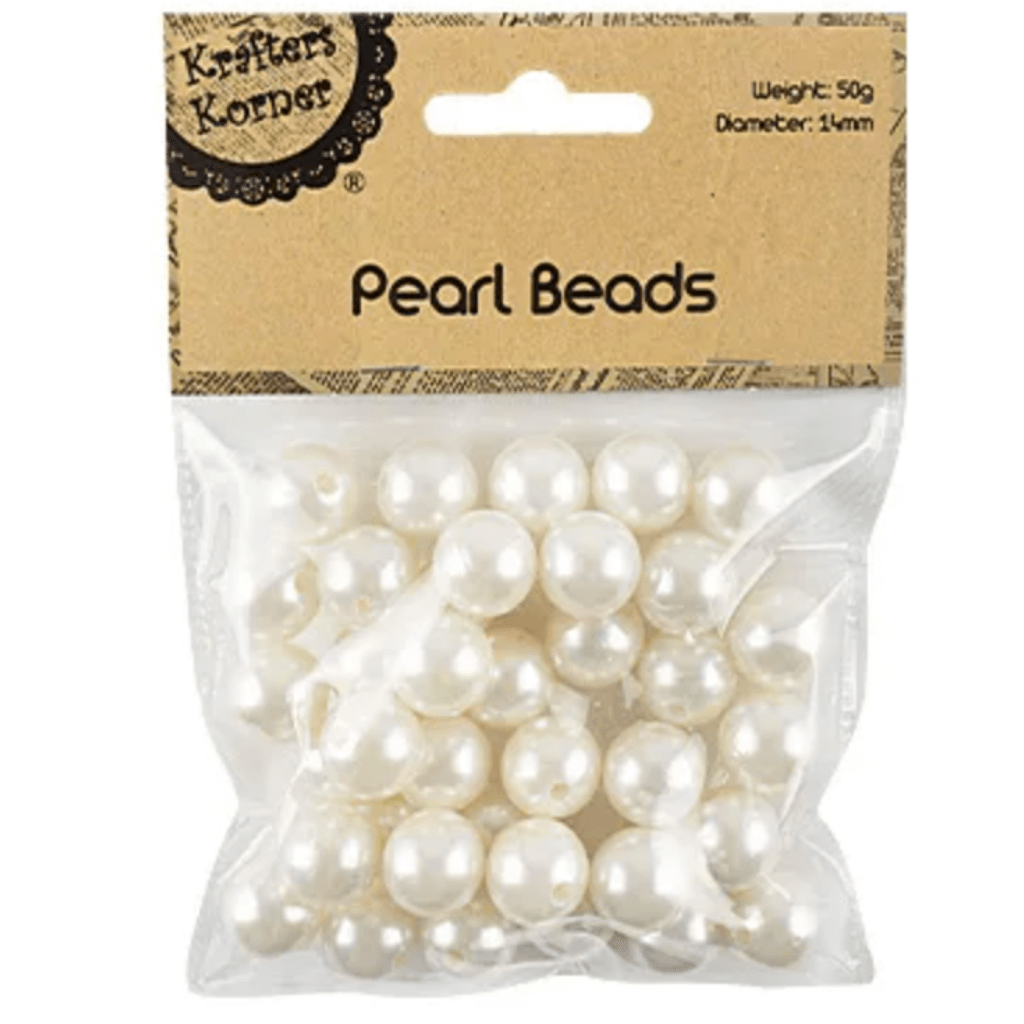 Pearl Beads 14mm Cream