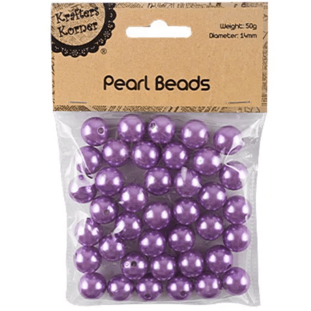 Pearl Beads 14mm Lavender