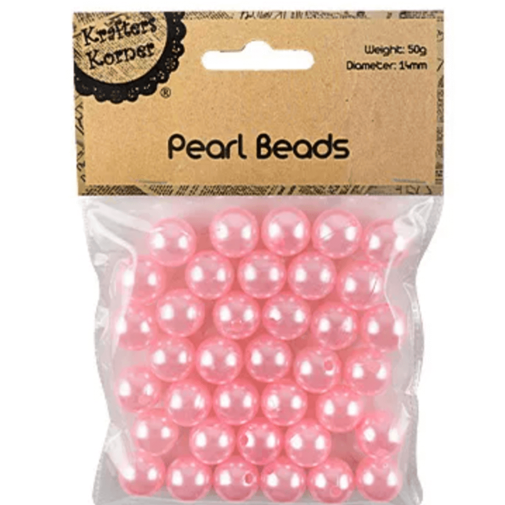 Pearl Beads 14mm Light Pink