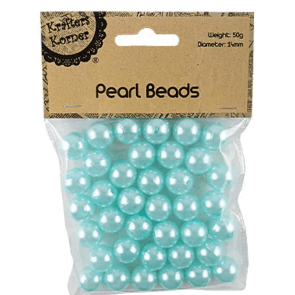 Pearl Beads 14mm Light blue