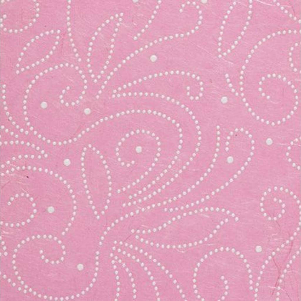 Pink and white printed paper