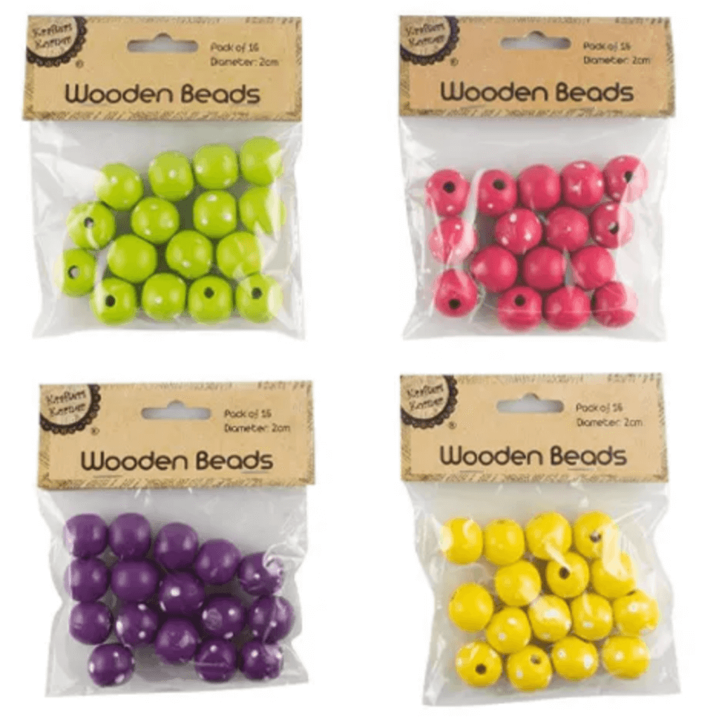 Polka Dot Wooden Beads