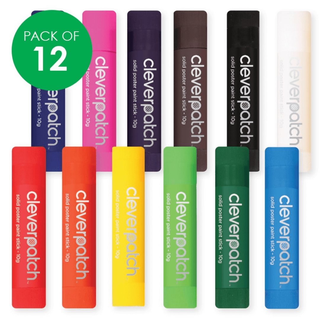 Poster Paint Sticks - Coloured - 10g - Pack of 12