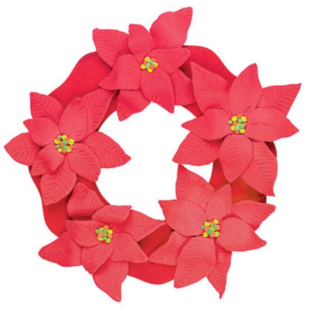 Red Wooden Wreath Pack of 10