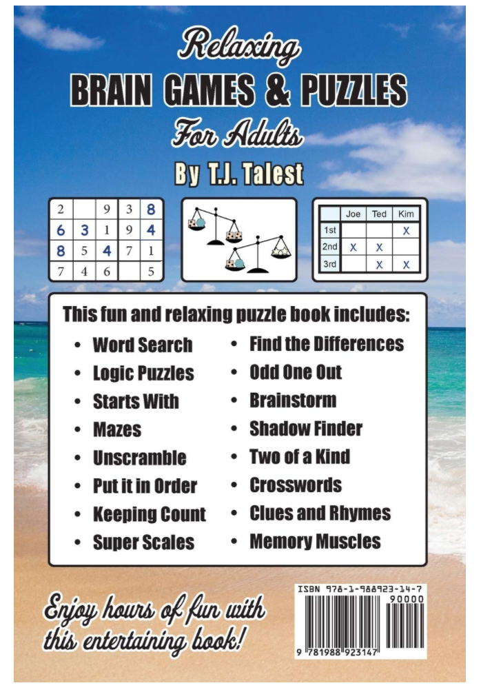 Relaxing Brain Games &amp; Puzzles For Adults: Word Search, Picture Puzzles, Logic Games, Sudoku, Memory Games and Much More