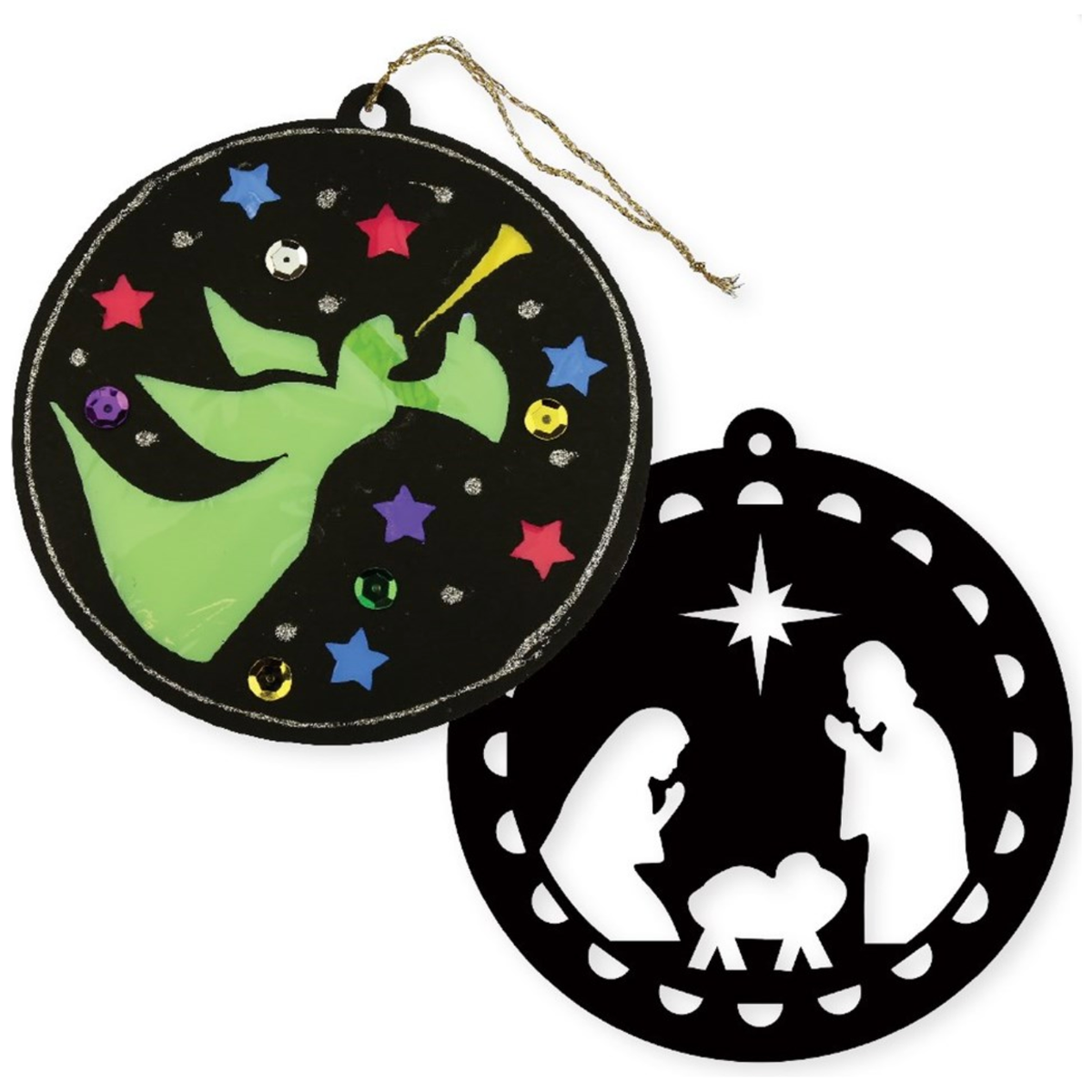 Stained Glass Nativity Scene Pack of 20