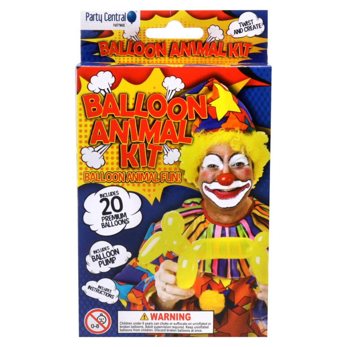 Animal Balloon Kit With Pump 20pk