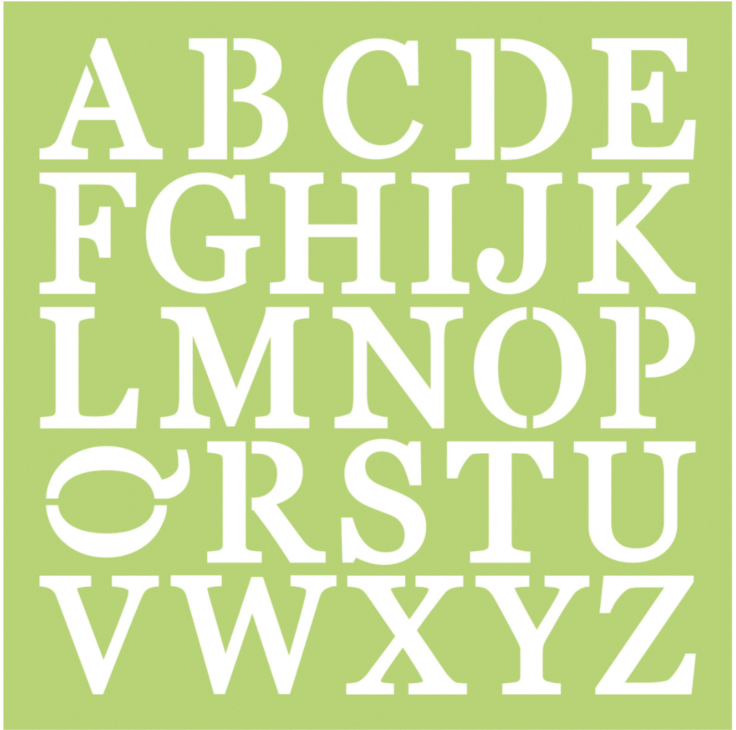 Designer Template Alphabet Uppercase