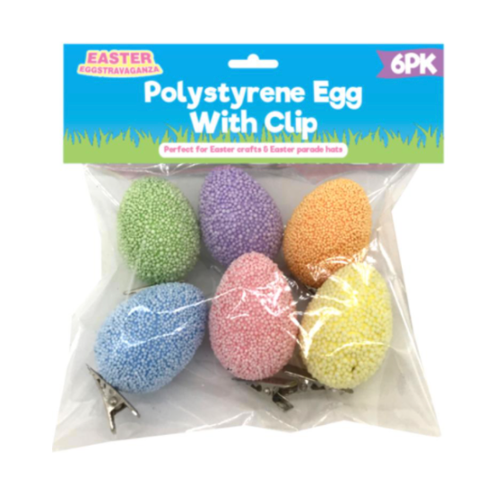 Polystyrene Chickens or Eggs With Clip
