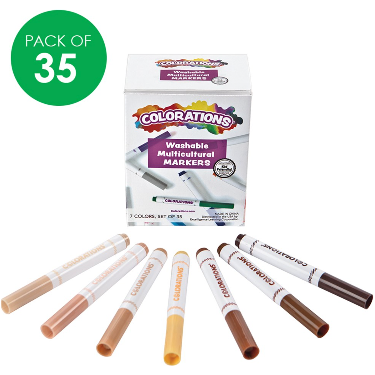 Colourations Multicultural Chubby Markers Pack of 35