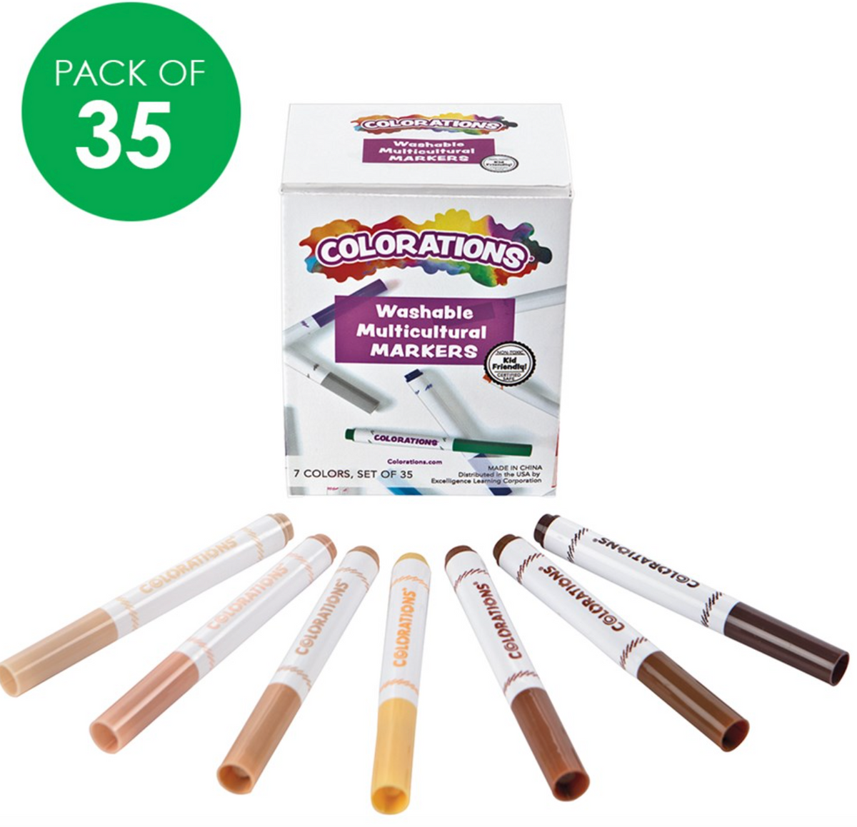Colourations Multicultural Chubby Markers Pack of 35