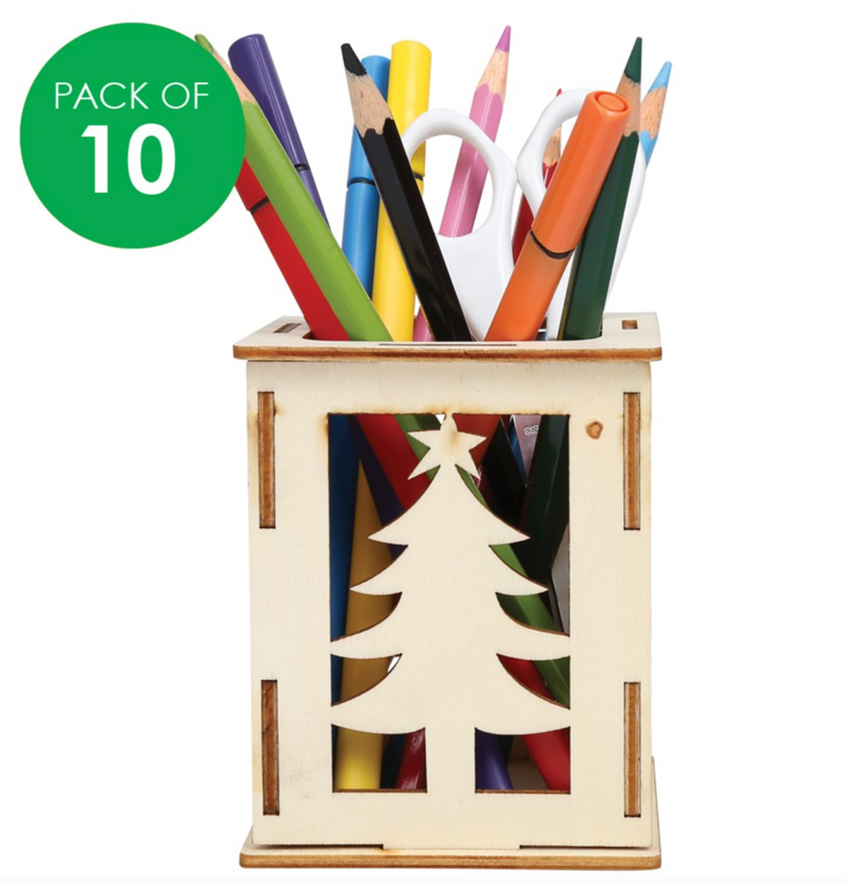 Wooden Christmas Holders - Pack of 10
