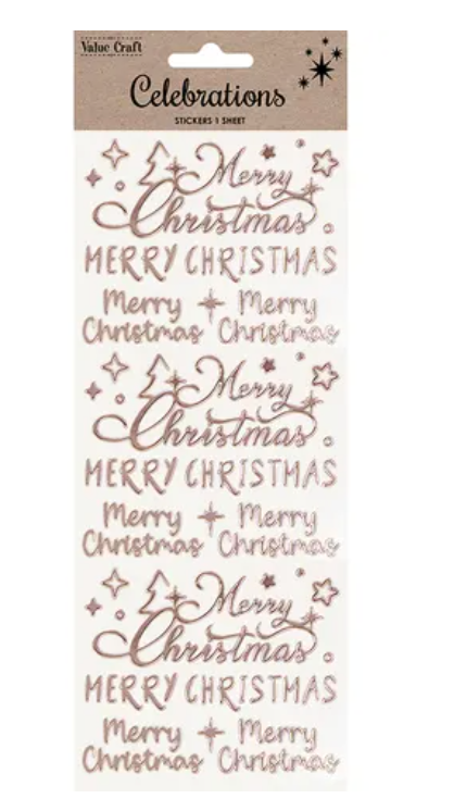 Merry Christmas Cursive Stickers