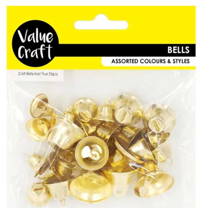 Craft Bells Assorted 25 Pieces