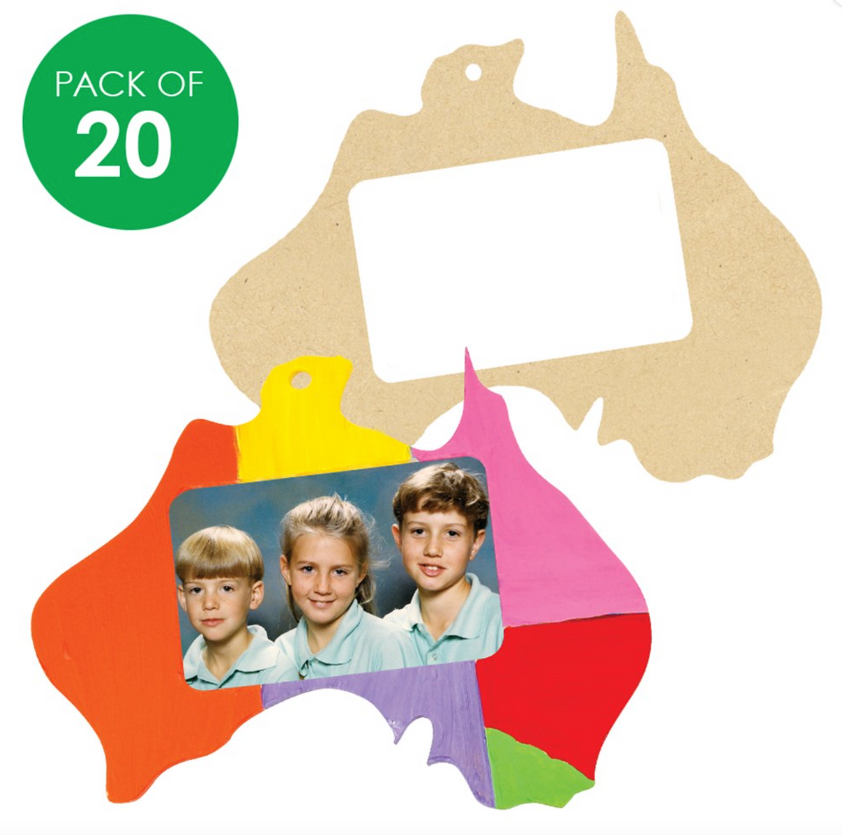 Wooden Mainland Australia Frames - Pack of 20