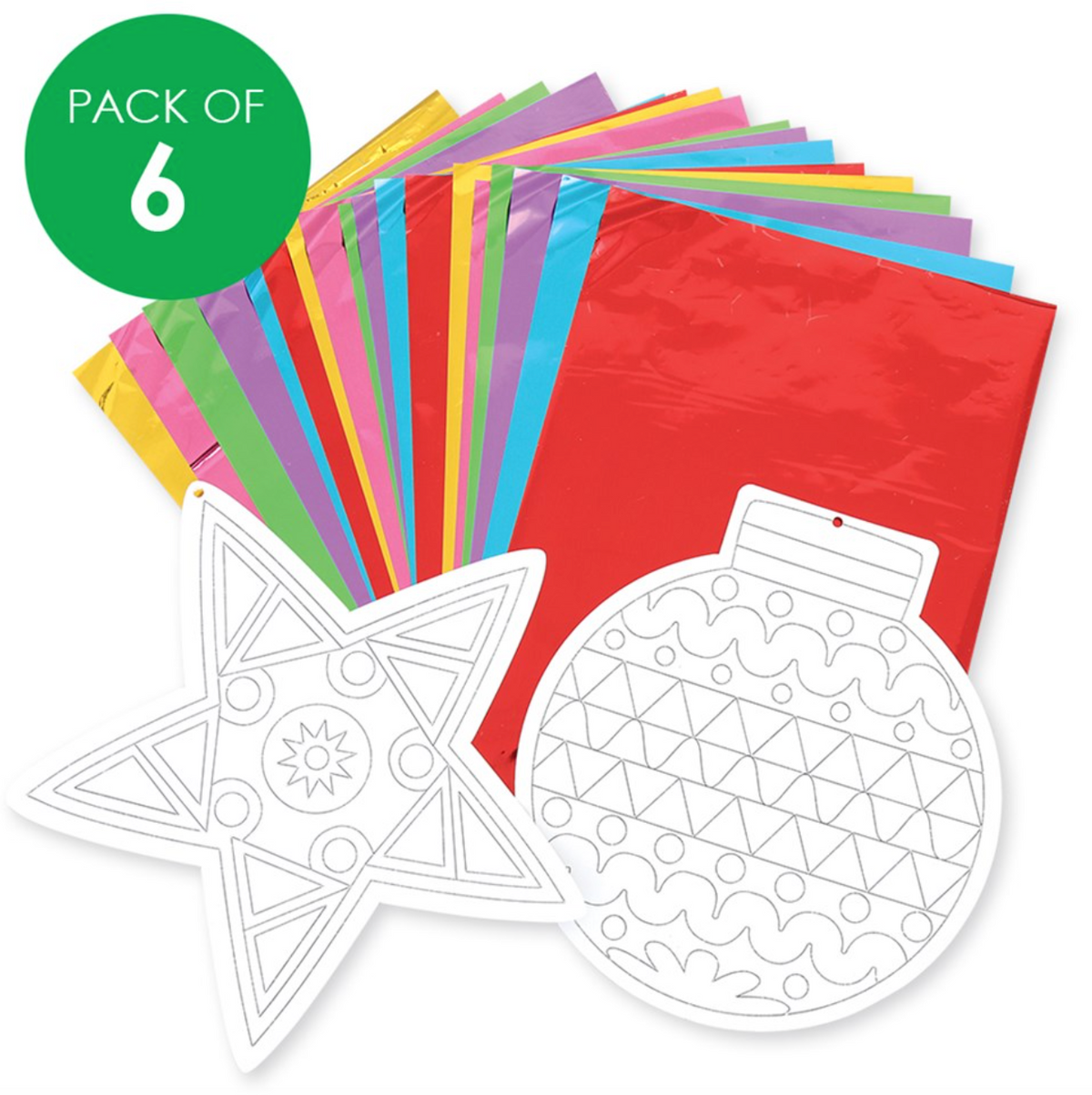 Christmas Foil Art Kit - Pack of 6