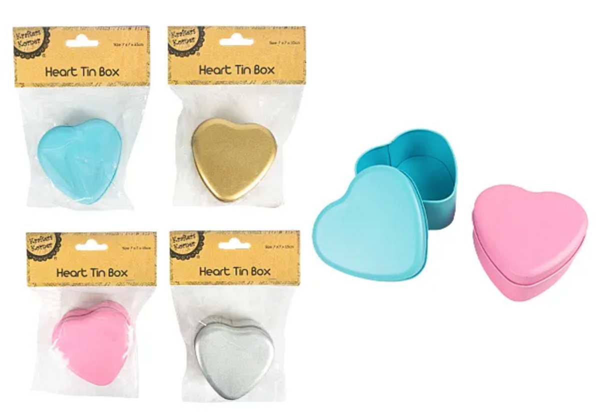 7cm Craft Heart Tin Box