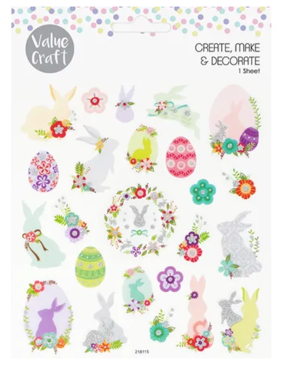 Easter Egg Stickers With Flowers/Eggs