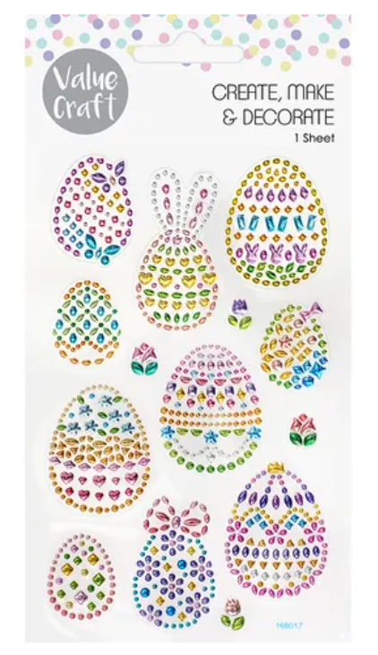 Crystal Egg Stickers 1 Sheet