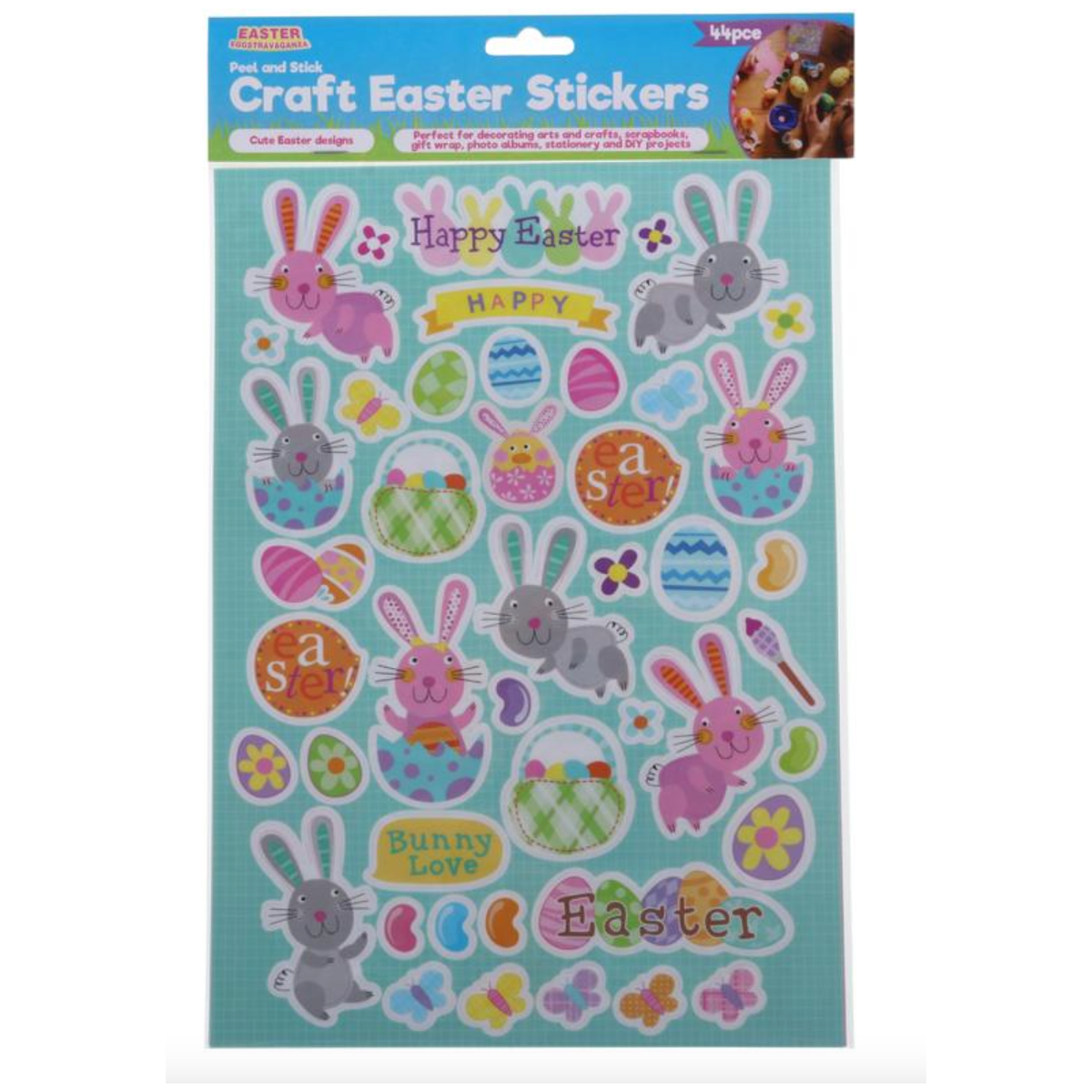 Craft Easter Stickers 44 Pce