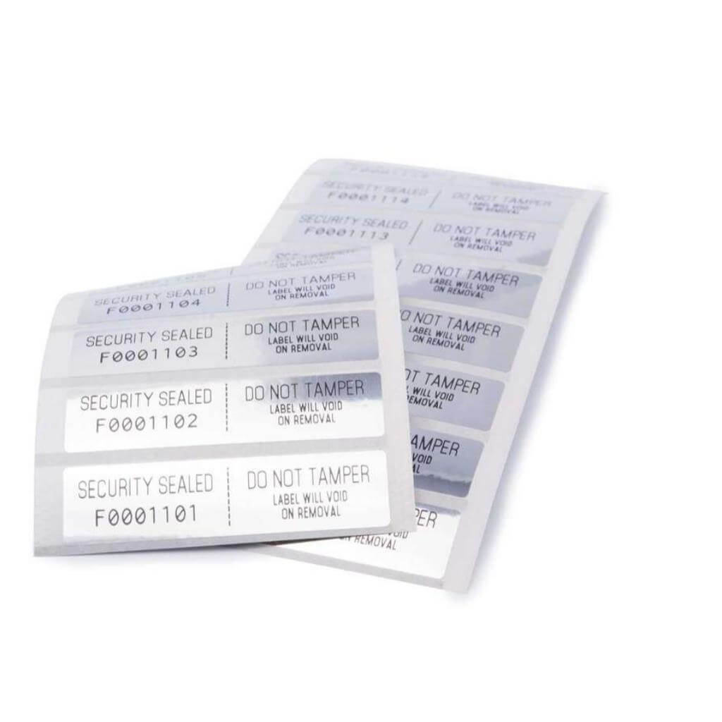 Tamper Evident Sticker - 52 labels - leaves VOID message if removed